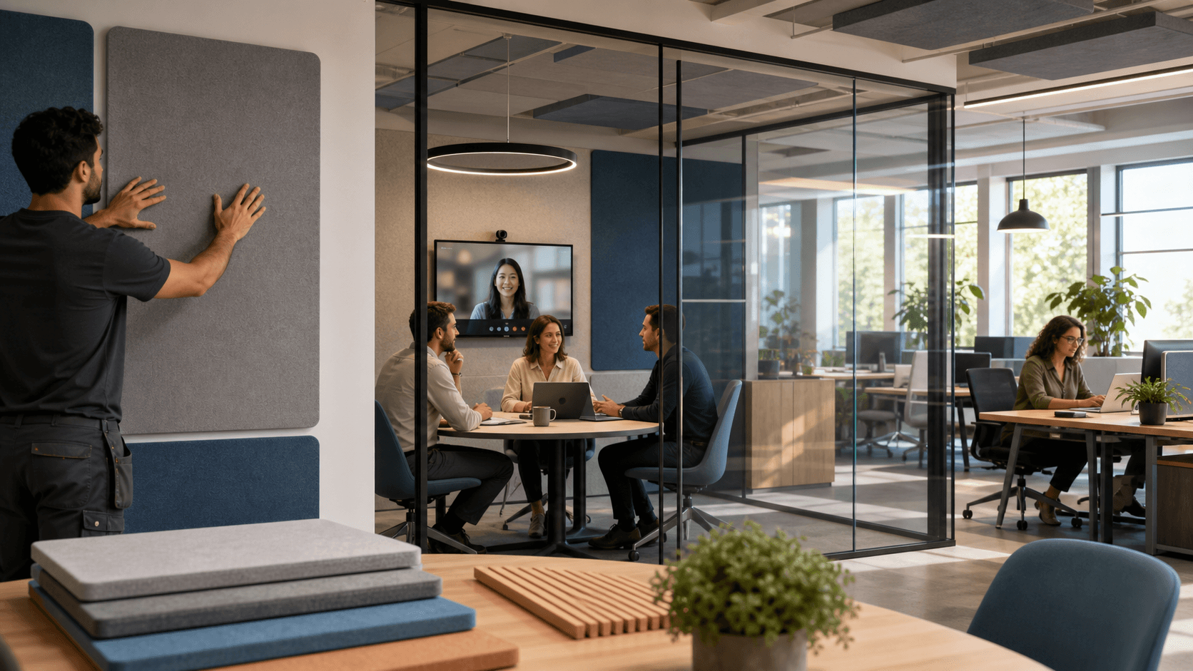 Choosing Acoustic Wall Panels for Hybrid Work Office Designs